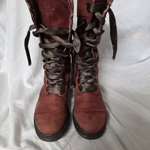 Dr. Martens Burgundy Combat Boots Size 8